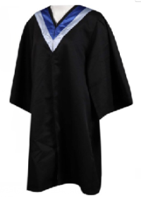訂做聖伯多祿中學畢業袍   設計衣領撞色草綠色銀白色畢業袍    DA368 45度照